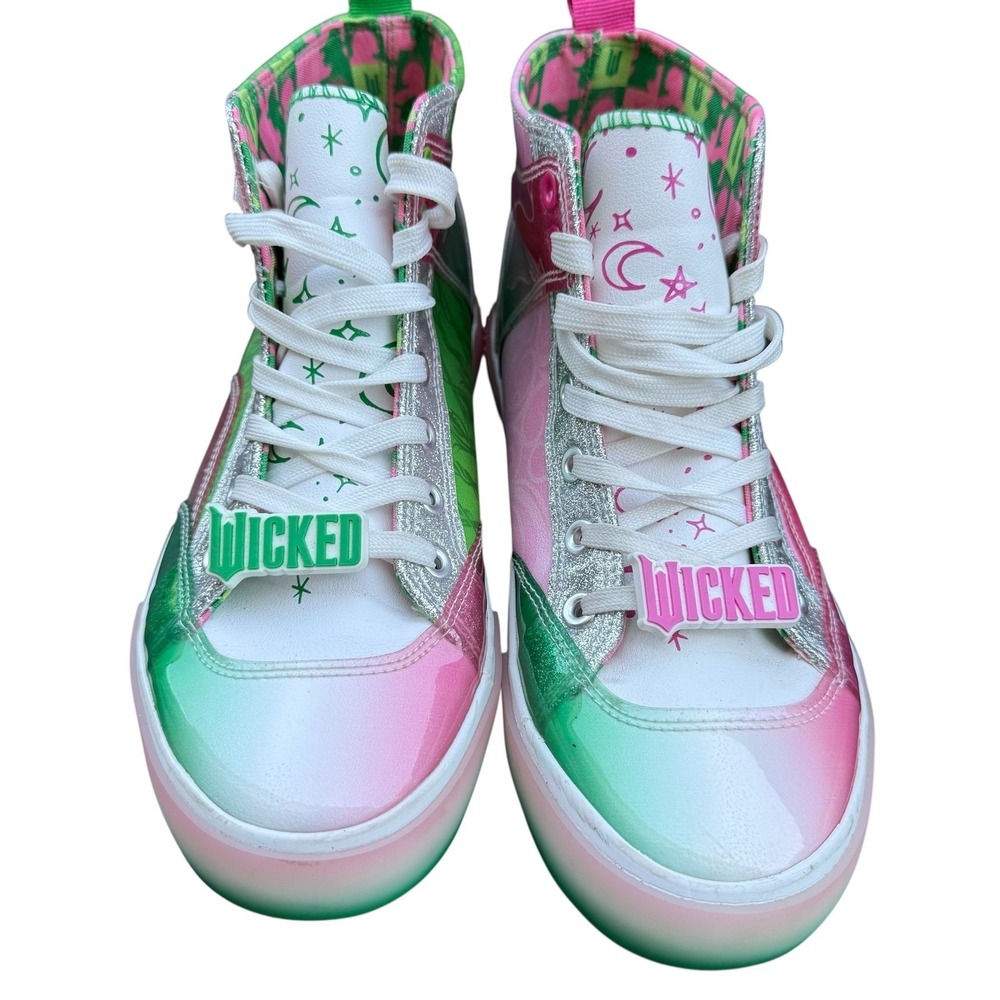 Ground Up Wicked High Top Sneakers Glitter Accents Fashion Shoes Size 7 1/2